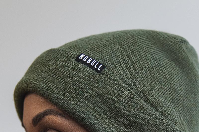 Men's Nobull Cuffed Beanie Hats White | SG R2589V
